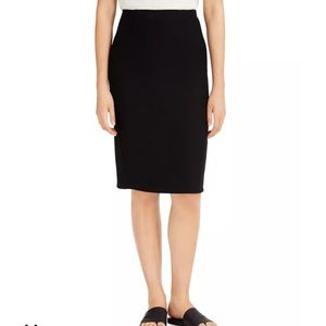 Eileen Fisher Wool Pencil Skirt Black Size M/M